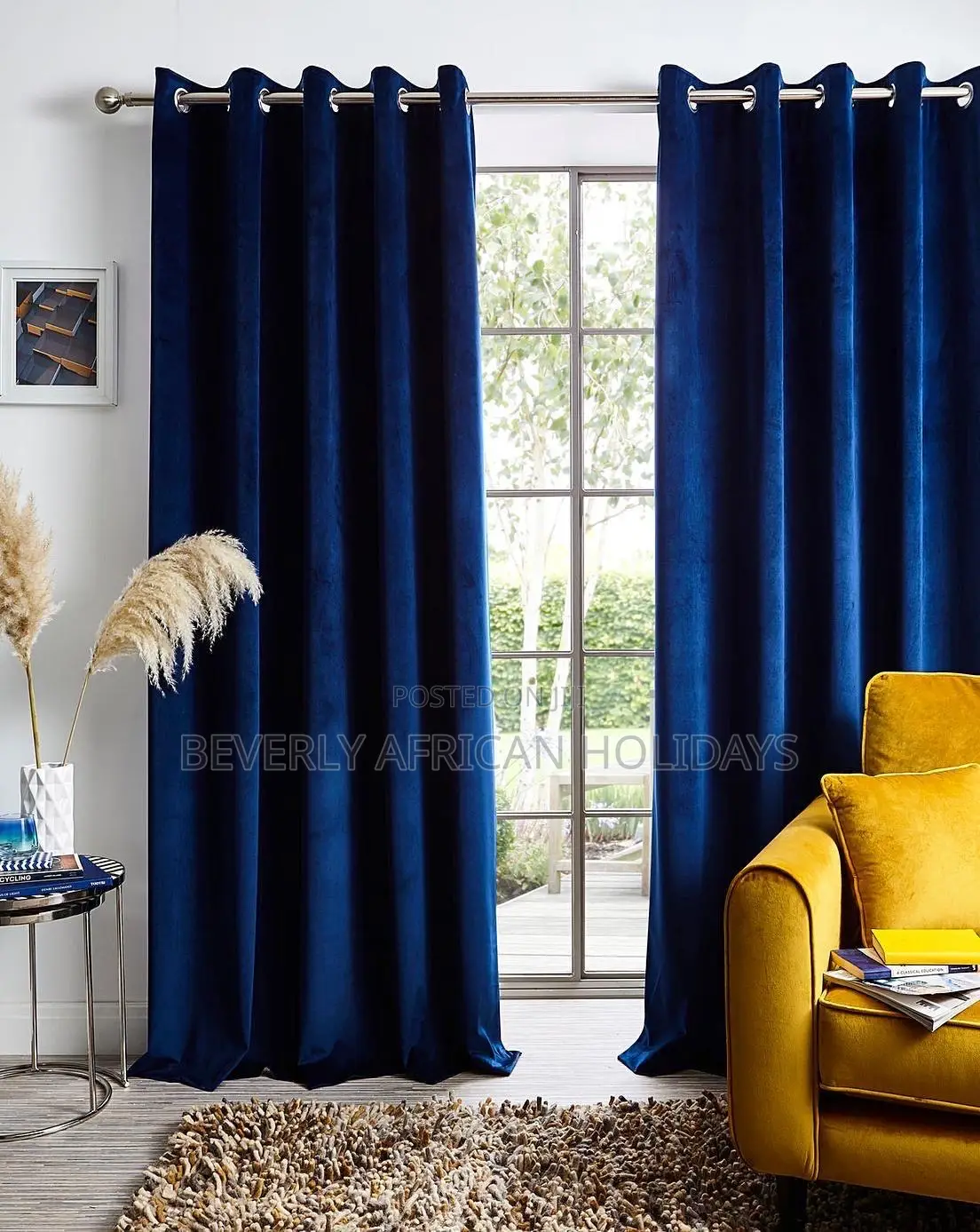 Pair of Curtains and 1net