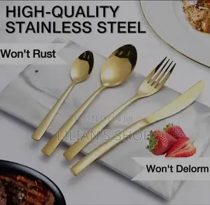36 PCS Gold Premium Stainless Steel Cutlery Set