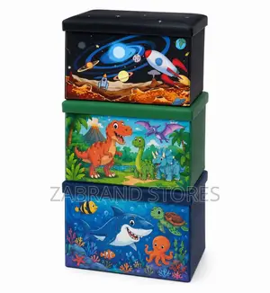 Kids Charactered Leather Ottoman Box