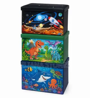 Kids Charactered Leather Ottoman Box