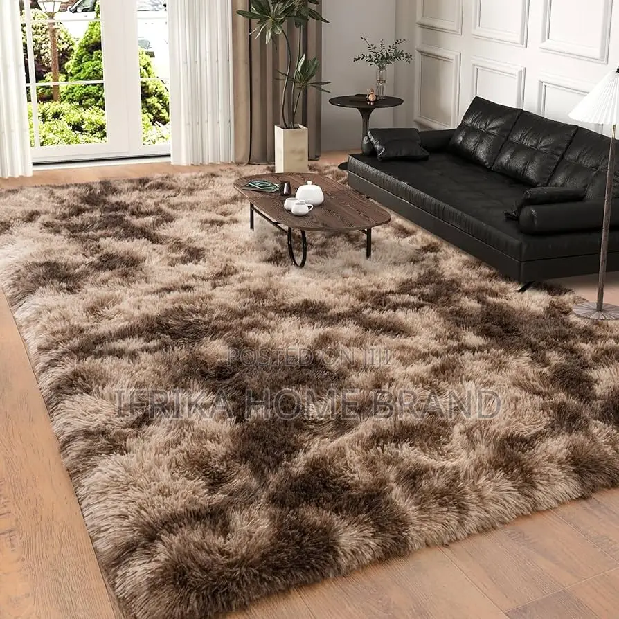 Super Fluffy Bedroom Rug, 4x6 Feet, Modern Long Pile Area Rugs