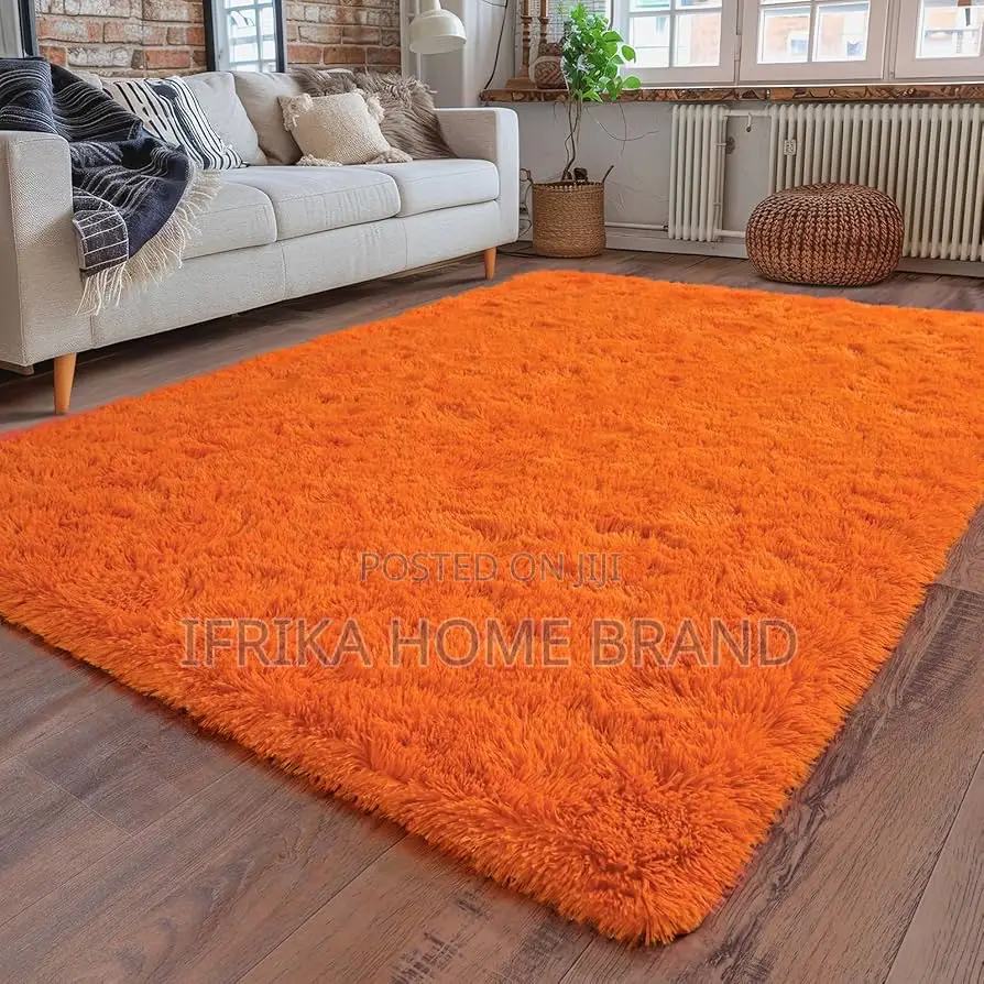 Super Fluffy Bedroom Rug, 4x6 Feet, Modern Long Pile Area Rugs