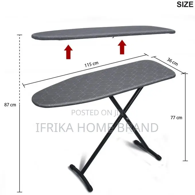 Heavy Duty Full Size Iron Board, Wide Frame With Thick Padding Cover