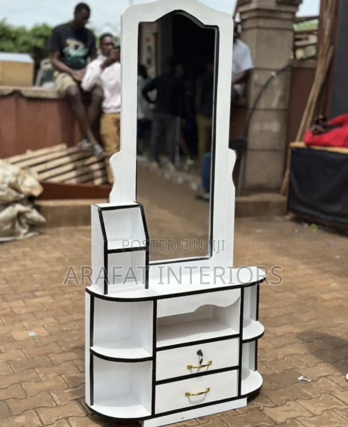 Modern White Black Vanity Dressing Table