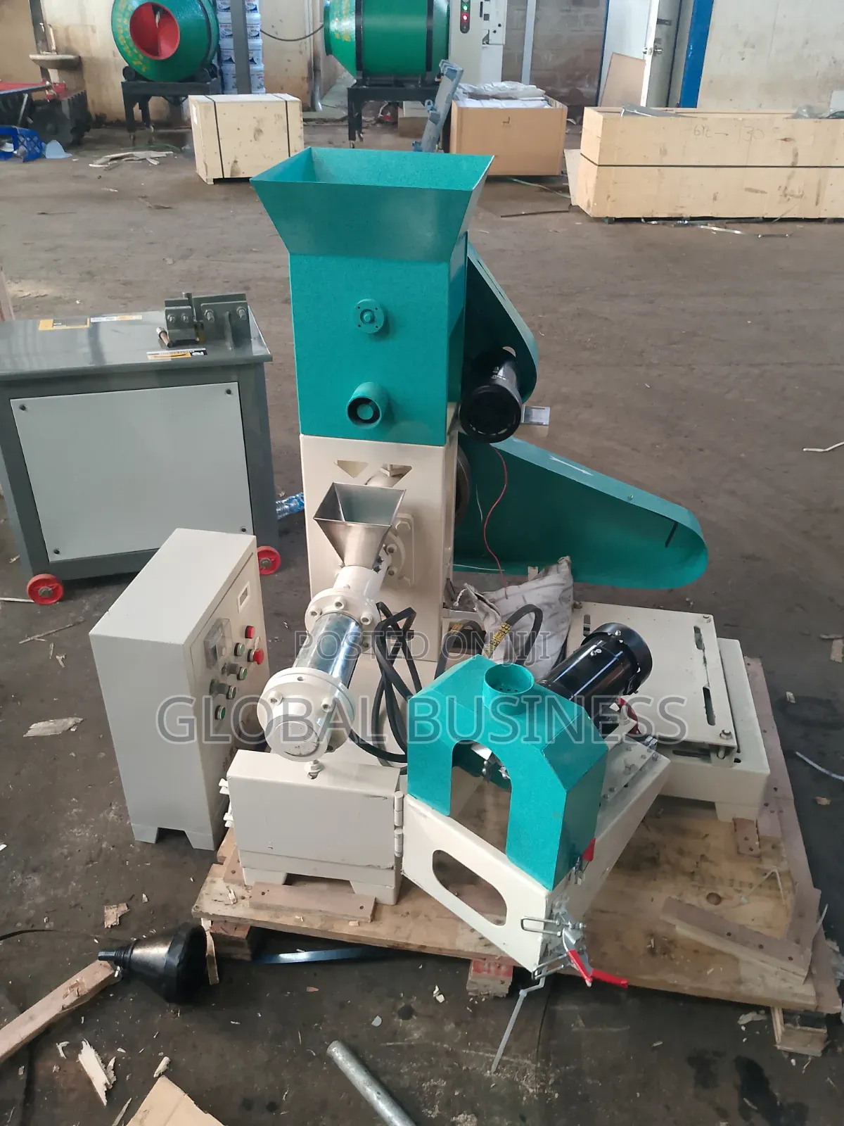 Fish Floating Pellet Extruder Machine With 15kw Motor
