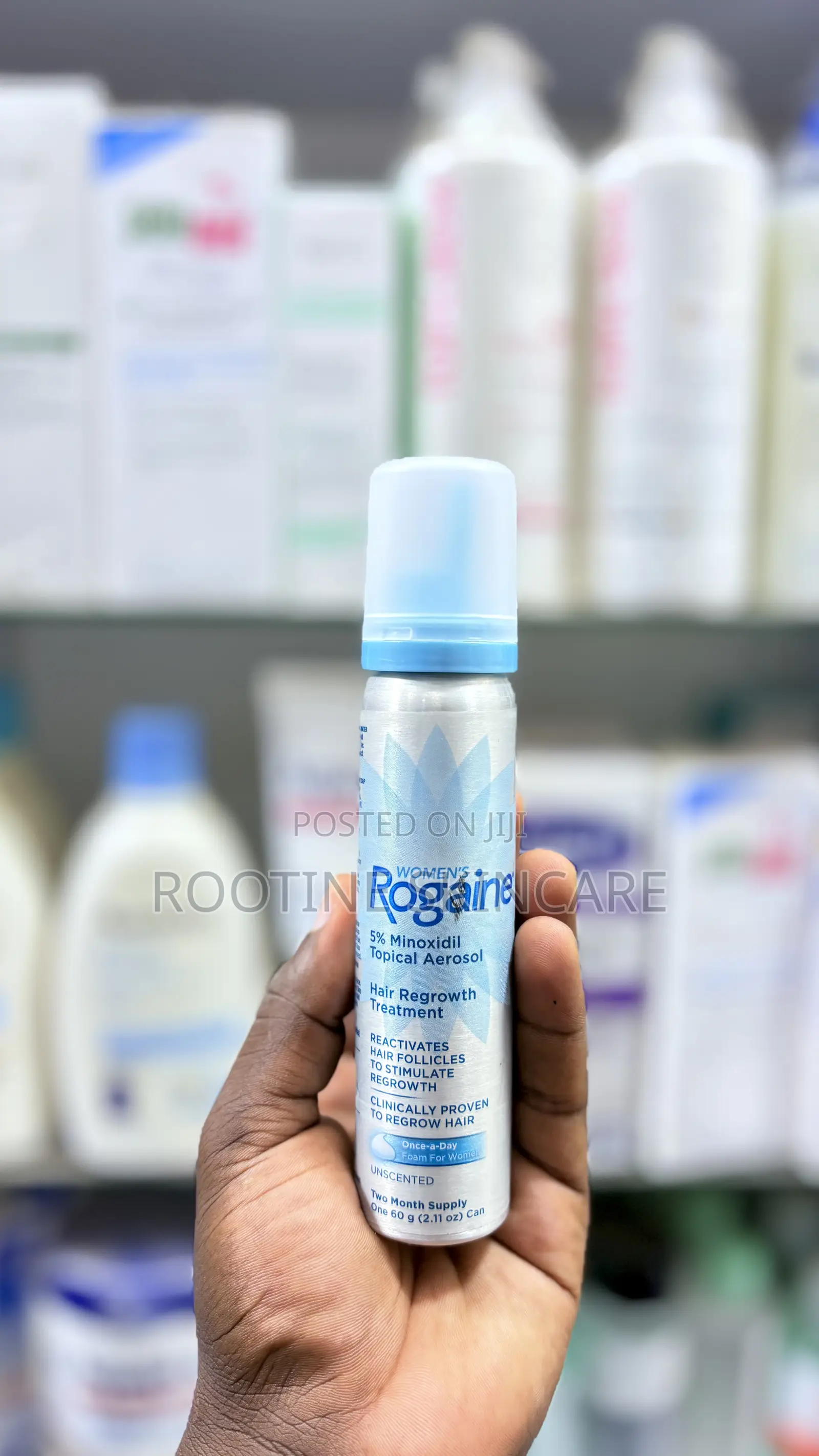 Rogaine 5% Women's Foam Minoxidil Topical Hair Regrowth Treatment 60g