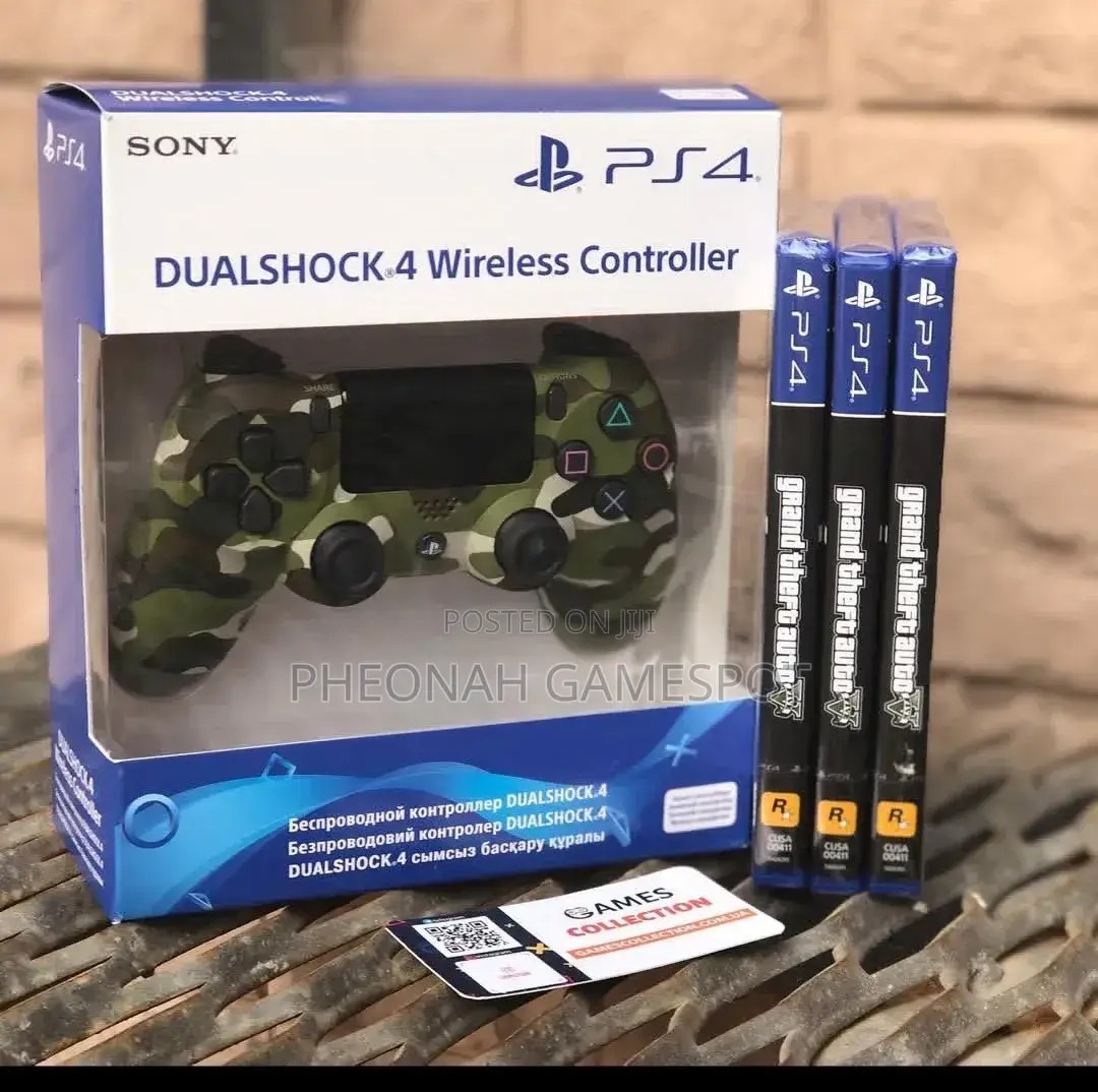 Gta 5 Game Cd for Ps4 and a Ps4 Game Pads. Bundle Sale. All Together