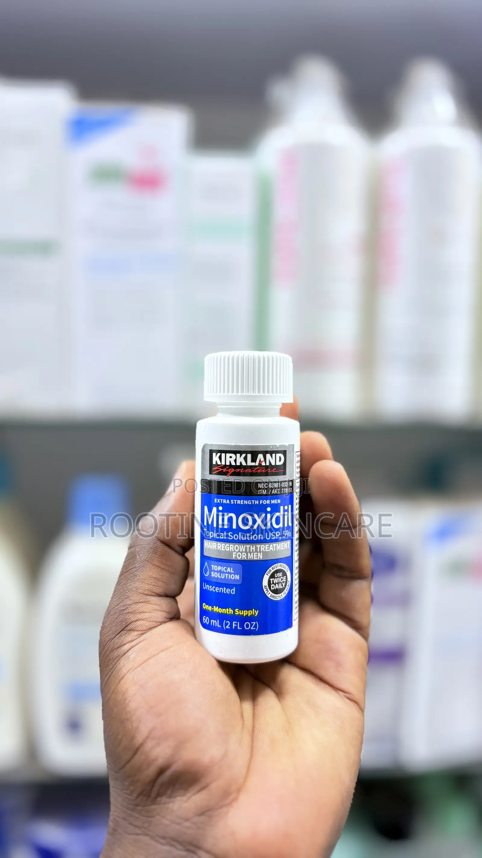 Kirkland 5% Liquid Minoxidil Hair Regrowth for Men 60mls