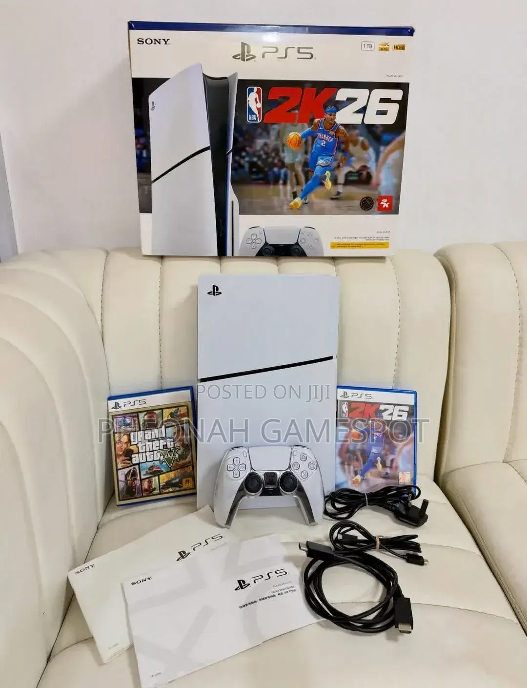 Brand New Playstation 5 Slim Disc Version. Nba2k26 Edition, With Gta 5