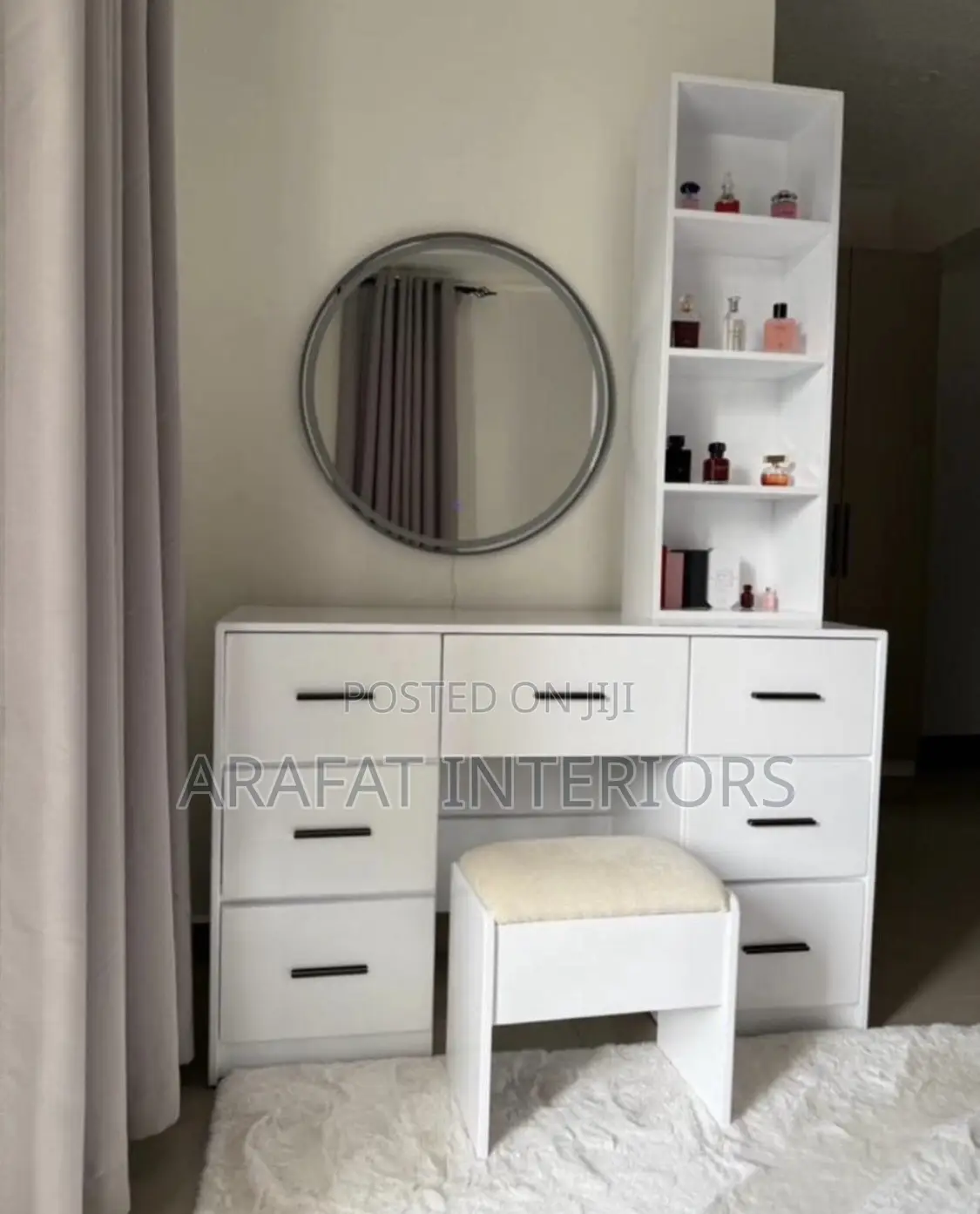 Luxury White Vanity Dressing Table Set