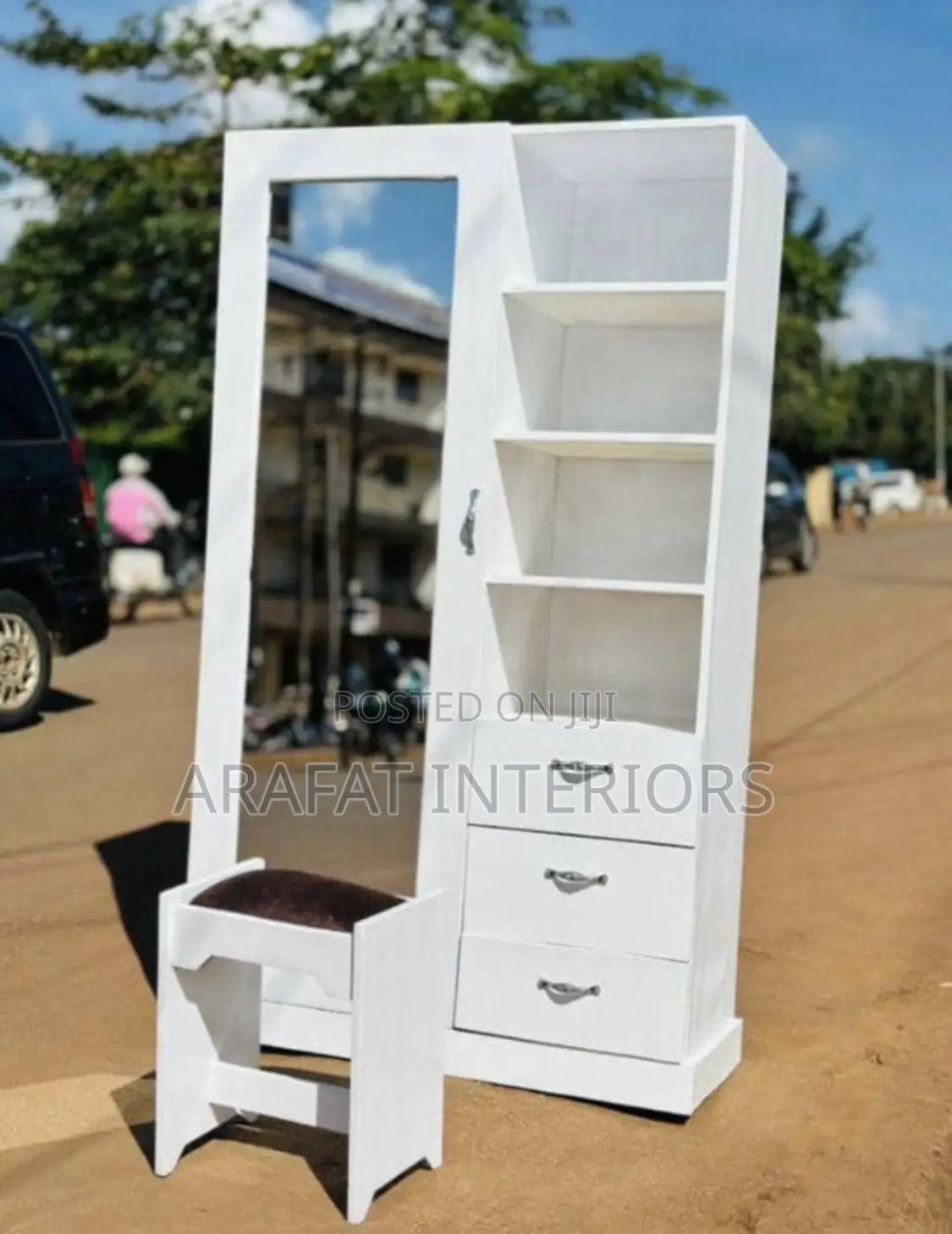 Luxury White Full-Length Mirror Dressing