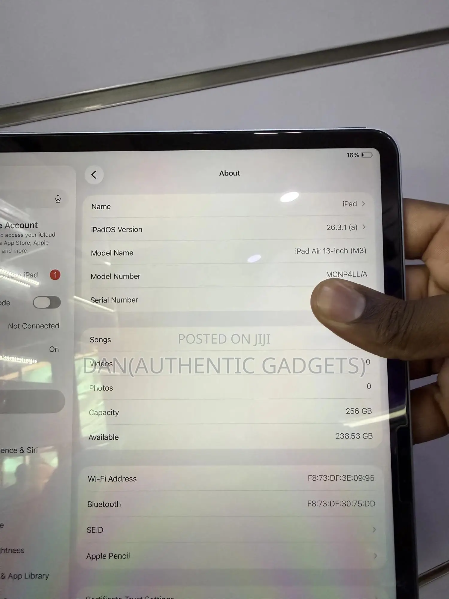 New Apple iPad Air 13 (2025) 256 GB Blue