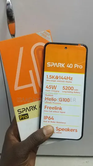 New Tecno Spark 40 Pro 256 GB Black