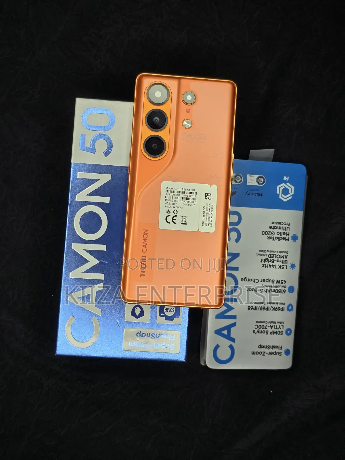 New Tecno Camon 50 256 GB Orange