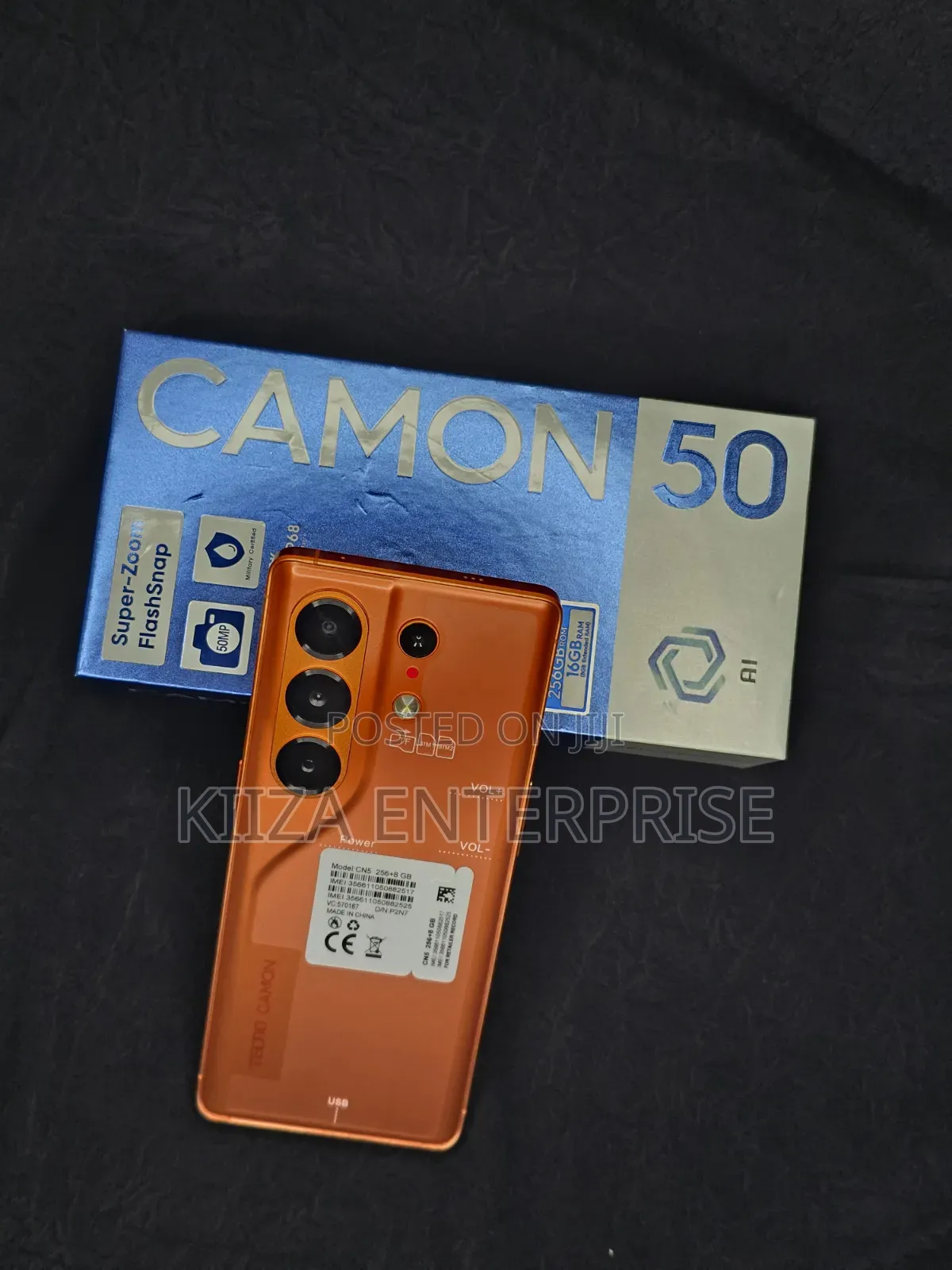 New Tecno Camon 50 256 GB Orange