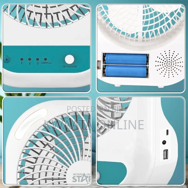 Winning Star Mini Rechargeable Portable Table Ventiladores Fan St-4052