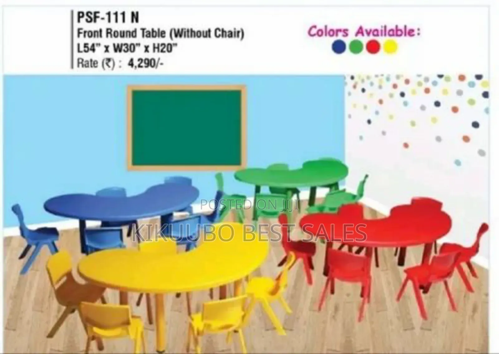 Moon-Shaped Nursery School Tables
