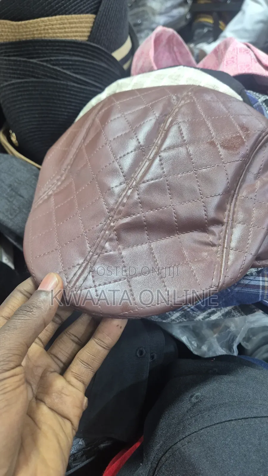 Soft Faux Leather Cabbie Newsboy Country Golf Check Quilt Flat Cap