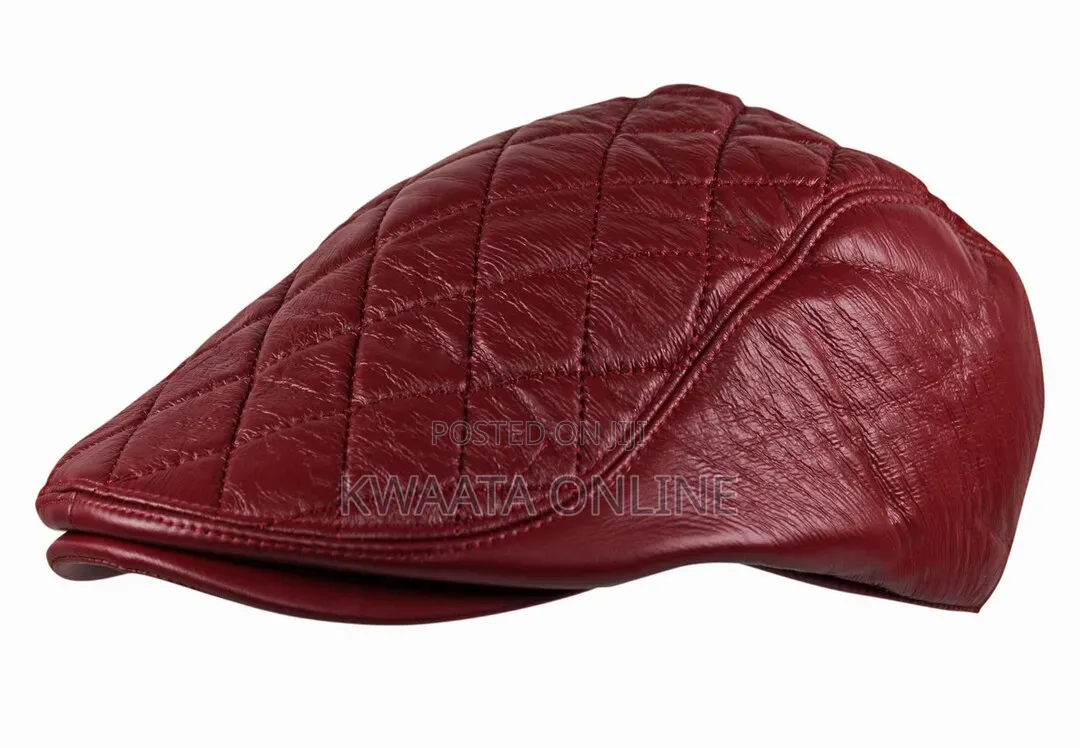 Soft Faux Leather Cabbie Newsboy Country Golf Check Quilt Flat Cap