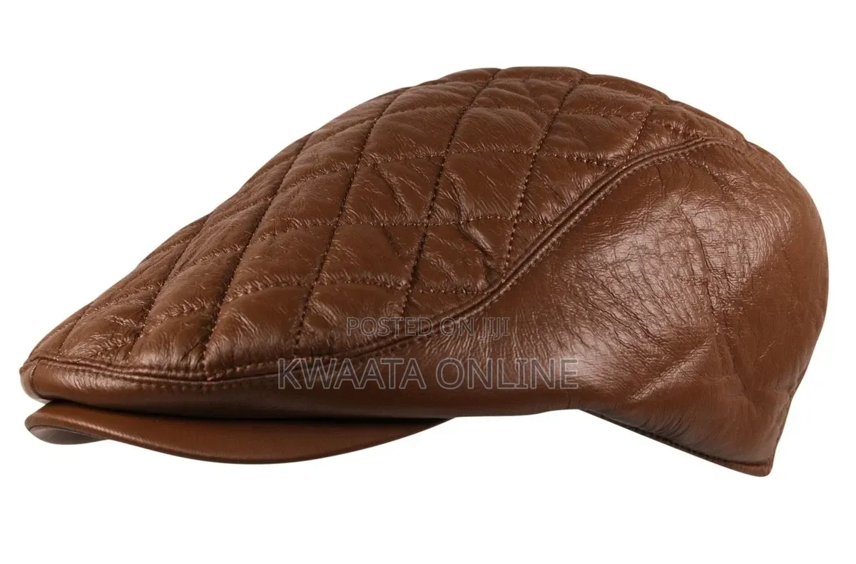 Soft Faux Leather Cabbie Newsboy Country Golf Check Quilt Flat Cap