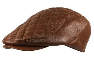 Soft Faux Leather Cabbie Newsboy Country Golf Check Quilt Flat Cap