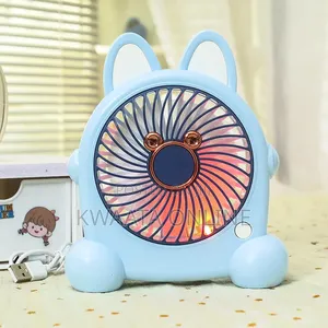 Usb Small Portable Table Fan Cute Cat Ear Abs Two Levels