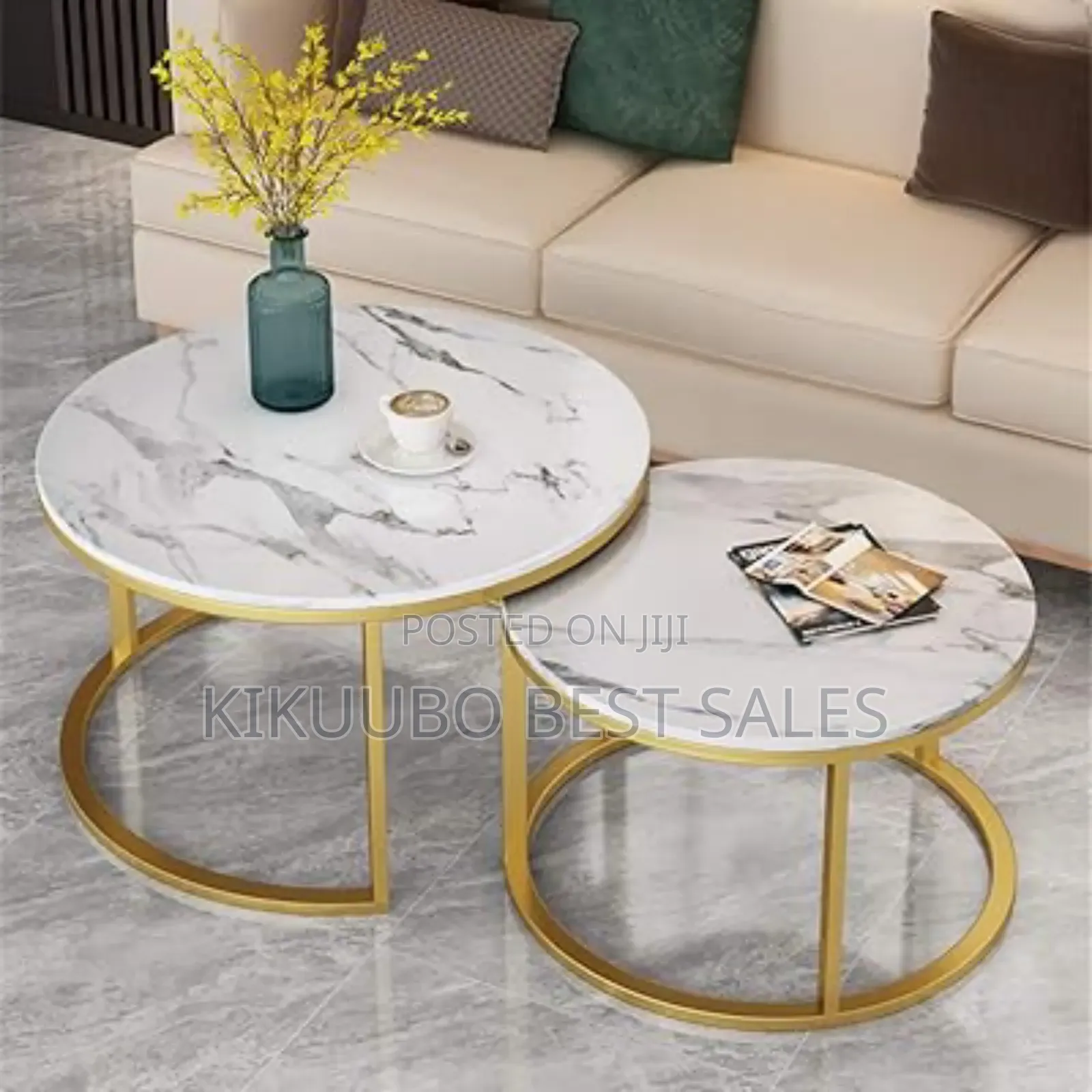 Luxury 2pc Modern Nesting Coffee/ Center Tables