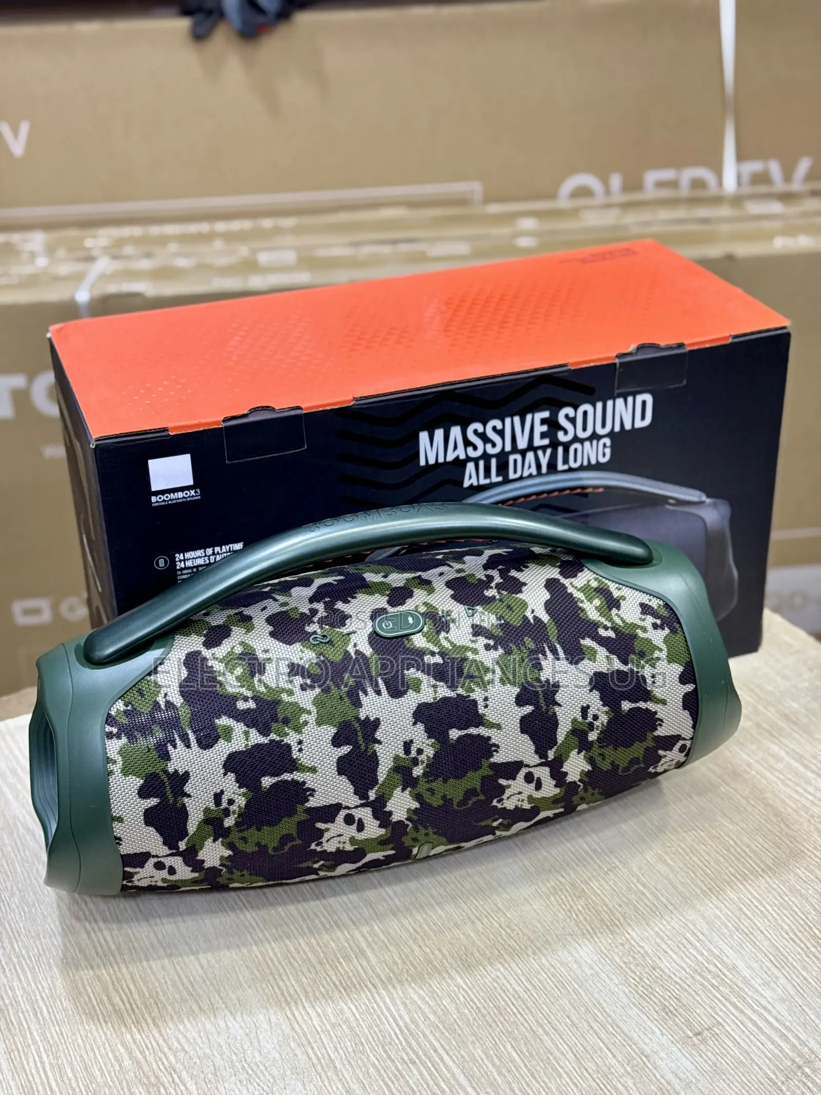 JBL Boombox 3 Portable Bluetooth Speaker.