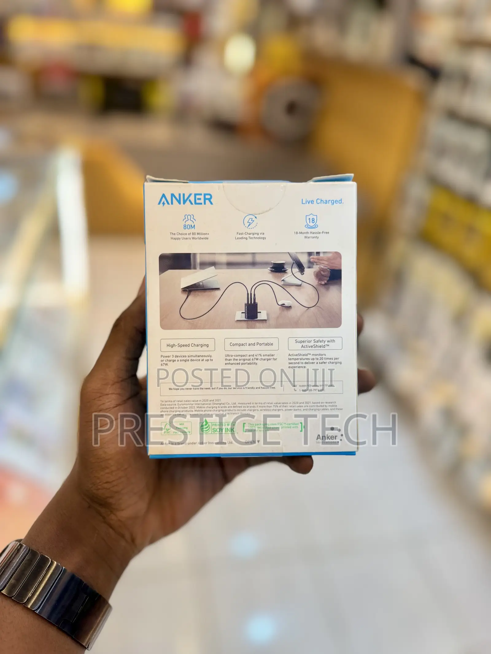 Anker 67w Adapter 3 Ports Wall Charger / Anker 336 Charger