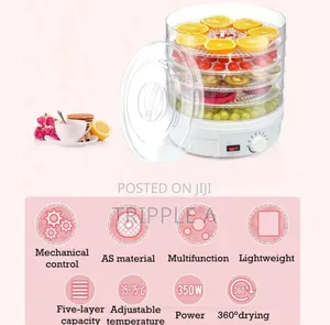Multi- Use Food Dehydrator Machine With 5 Stackable Trays