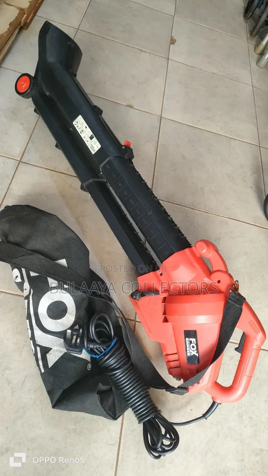 Uk Used Fox Garden Blower and Vacuum, Featuring a 3000w Motor.