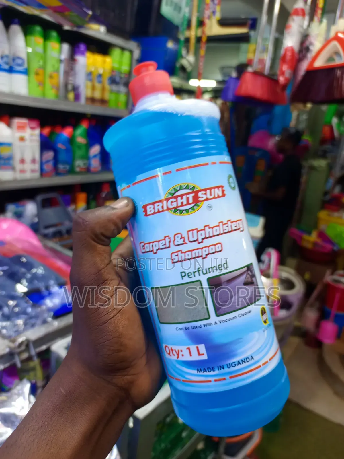 1-Liter Bottle of Bright Sun Carpet Upholstery Shampoo