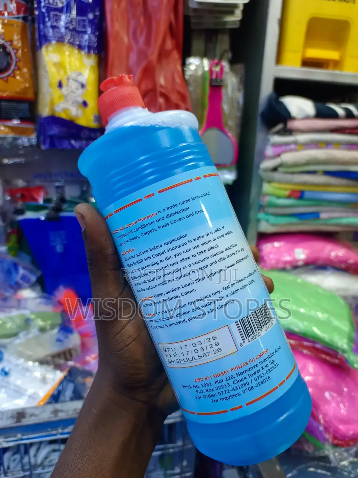 1-Liter Bottle of Bright Sun Carpet Upholstery Shampoo