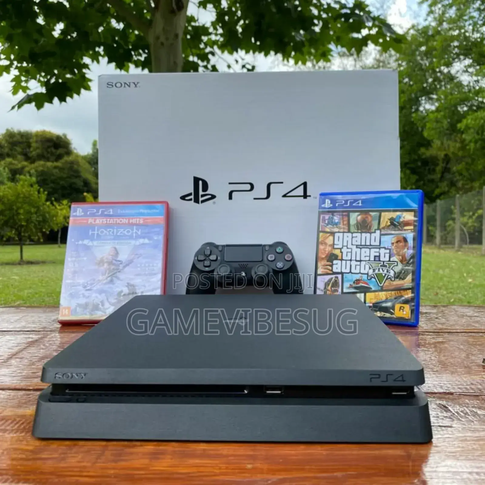 Ps4 Slim + 2 Wireless Controllers + 10 Games Bundle - Great Deal