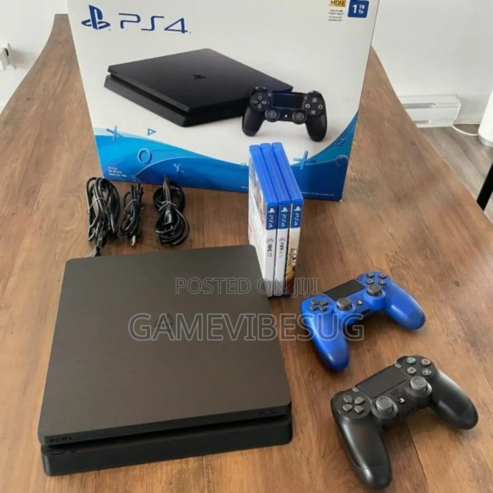 Sony Playstation 4 Slim + 2 Controllers + 10 Games Gamer Pack