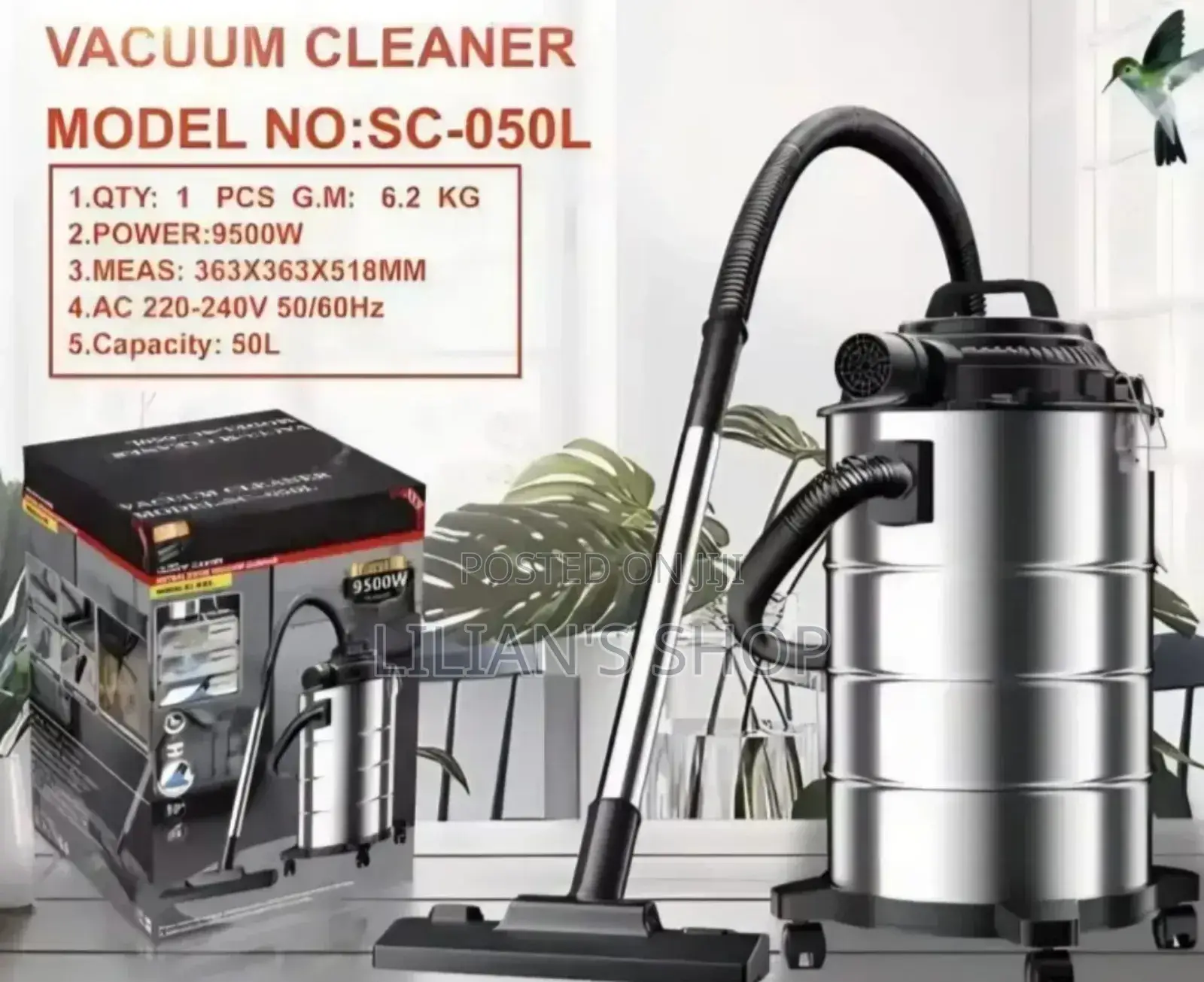 Silver Love Industrial Wet And Dry Vacuum Cleaner
