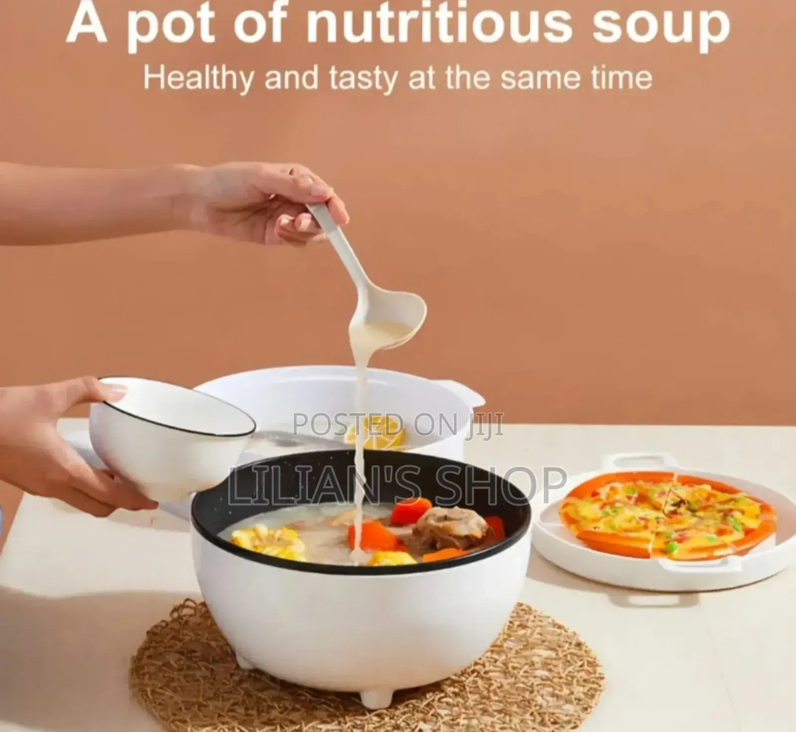 4l Multifunctional Electric Wok 2-in-1 Non-stick Electric Frying Pan
