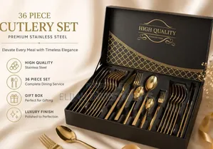 36 PCS Gold Premium Stainless Steel Cutlery Set