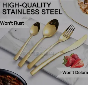 36 PCS Gold Premium Stainless Steel Cutlery Set