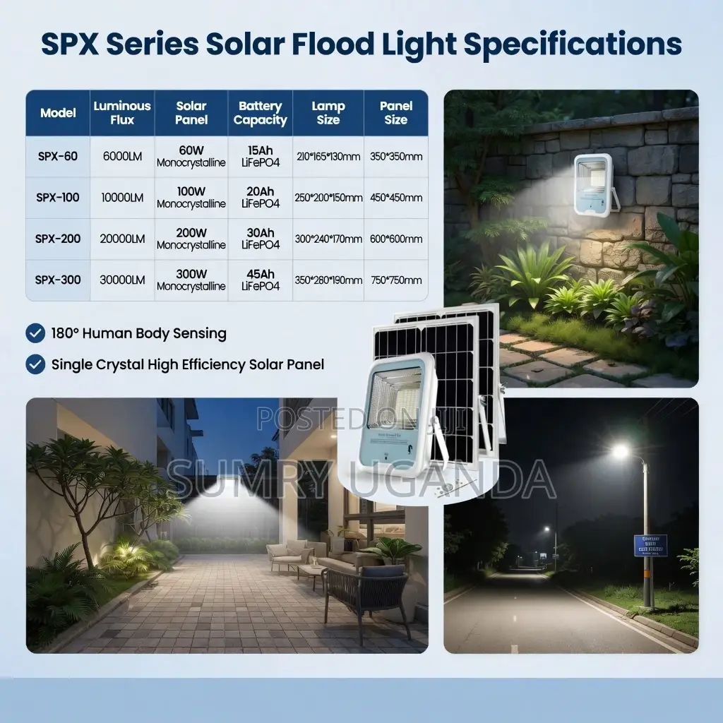Solar Flood Light 100w/200w/300w Solar Security Light