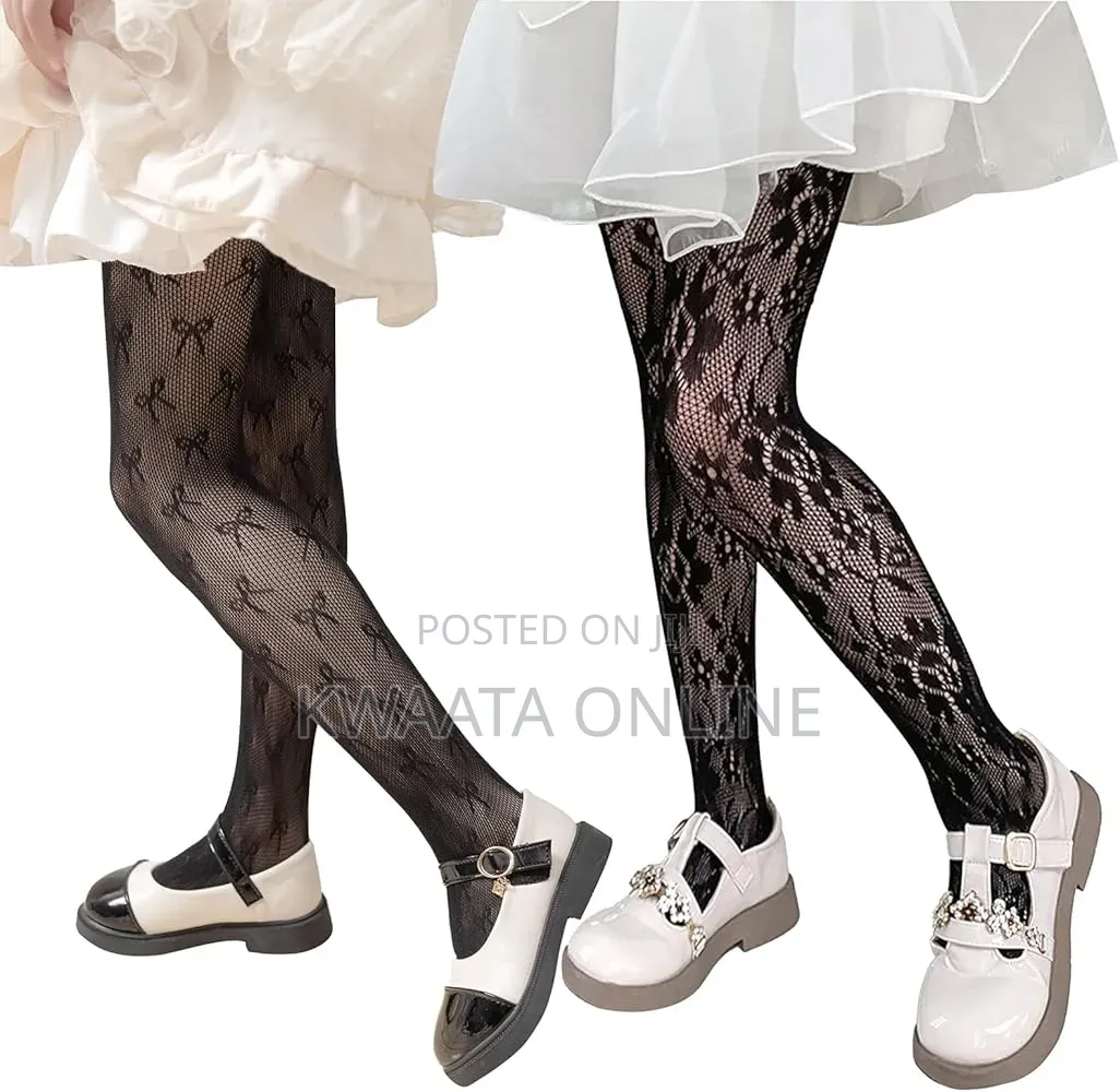 Girls Tights Heart Polka Dot Patterned Stockings Kids Soft Stretchy