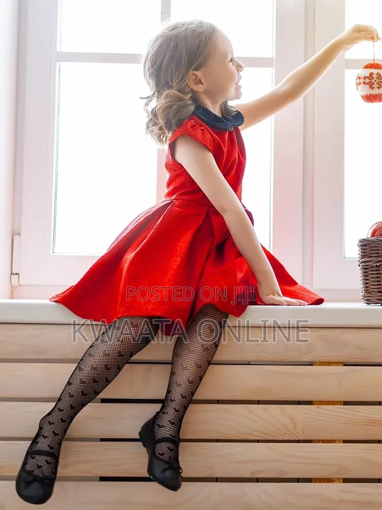 Girls Tights Heart Polka Dot Patterned Stockings Kids Soft Stretchy
