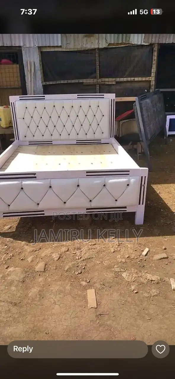 Designer White Tufted Bed – Luxury Bedroom Upgrade