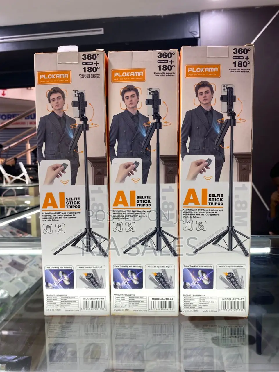 Plokama Auto-A7 Ai Intelligent 360° Face Tracking Selfie Stick Tripod.
