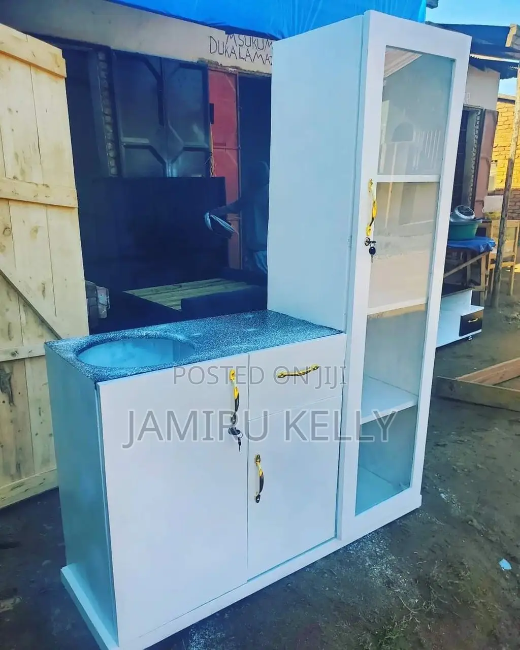 Multi-Function Kitchen Cupboard With Gas Storage