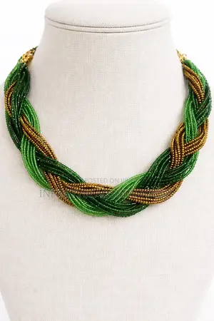 Emerald Gold Tangle Necklace