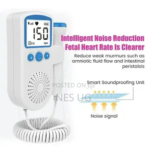 Fetal Doppler Portable Handheld Baby Heart Rate Monitor - White