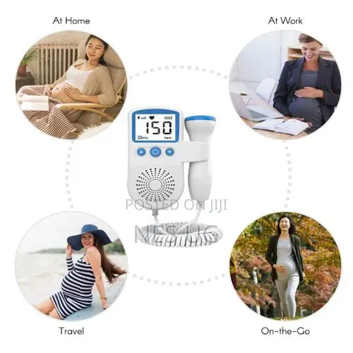 Fetal Doppler Portable Handheld Baby Heart Rate Monitor - White