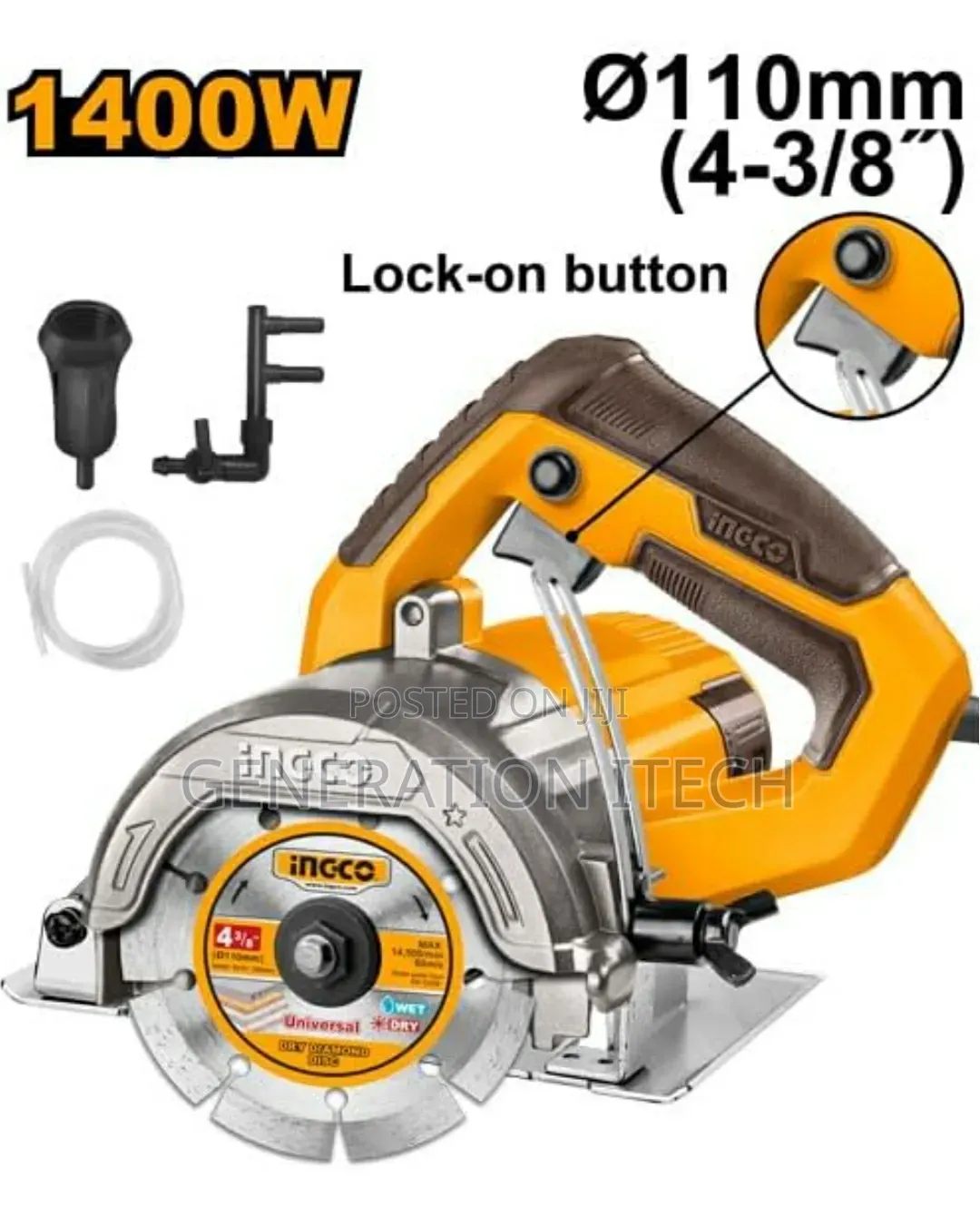 Ingco 1400w Corded Electric Marble Cutter 110mm, 13000rpm