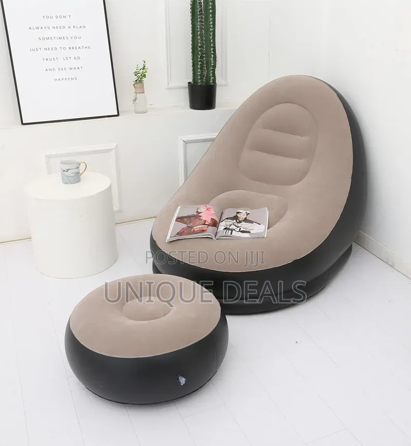 Inflatable Chair With Household Air Pump| Blow Up Lounge Air Sofa